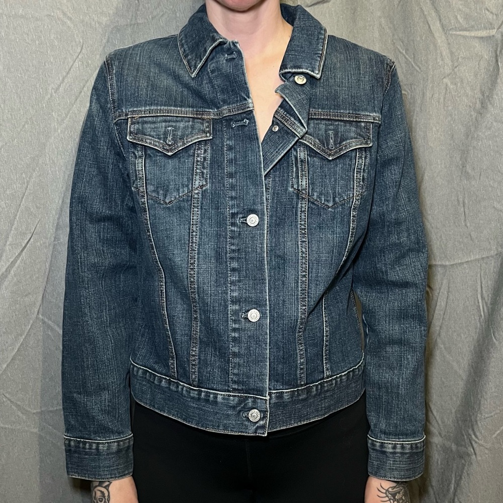 GAP Stretch Denim Jacket in Blue